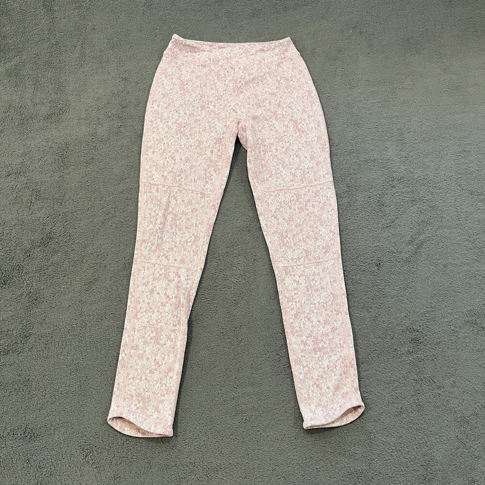 Gymshark Fleur Texture Dusty Pink Marl Seamless Training Leggings Women's Size M
